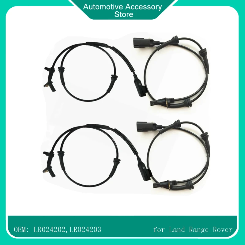 LR024202 LR024203 4Pcs Car Front Rear Wheel Speed ABS Sensor for Land Range Rover Evoque Discovery Sport