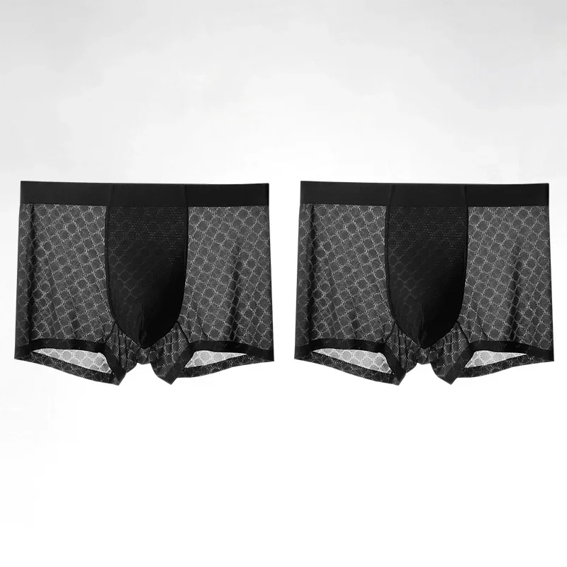

2 шт. шелкового нижнего белья для мужчин - летние легкие дышащие шорты с эластичными поясами.