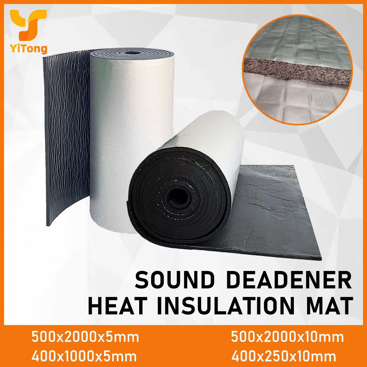 Yitong Car Sound Deadening Mat Roll Automotive Insulation Foam Noise Reduction Material Heat Shield Insulation Sheet Durable