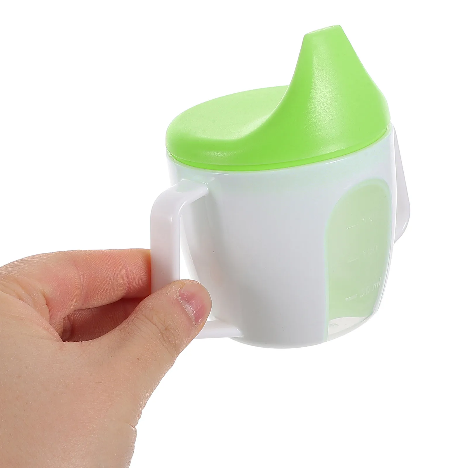 Baby Training Cup Duckbill Toddler Drinking Bottle Double Handle Measuring Scale Feeding Cup Toddler Drinking Bottle