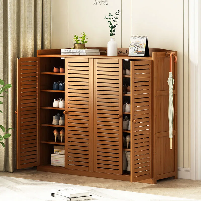 cabinet multi-layer household thickened hat floor-to-ceiling integrated heightened bamboo product