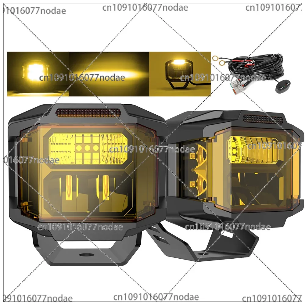 72W LED Dual Color Work Light Car Auto Fog Driving Light for Truck SUV ATV
