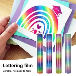 4Pcs DIY Engraving Film Heat Transfer Films Glitter Plotter Film Set Heat Transfer Vinyl Clothing Hats Trousers Bags Decoration