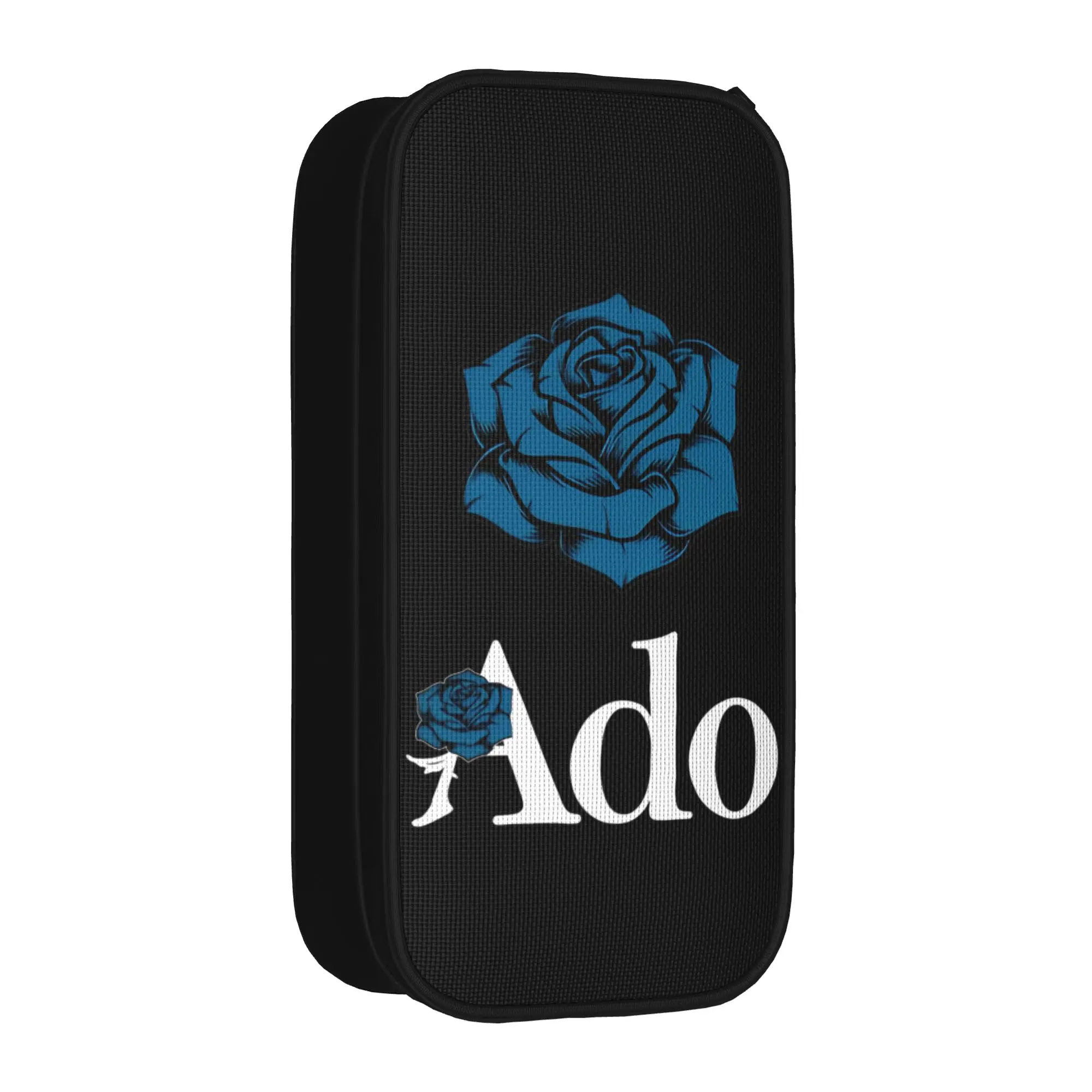 

Ado Blue Rose Pencil Case Fun Goth Jrock Aesthetic Pen Box Bag for Student Big Capacity Students School Cosmetic Pencilcases