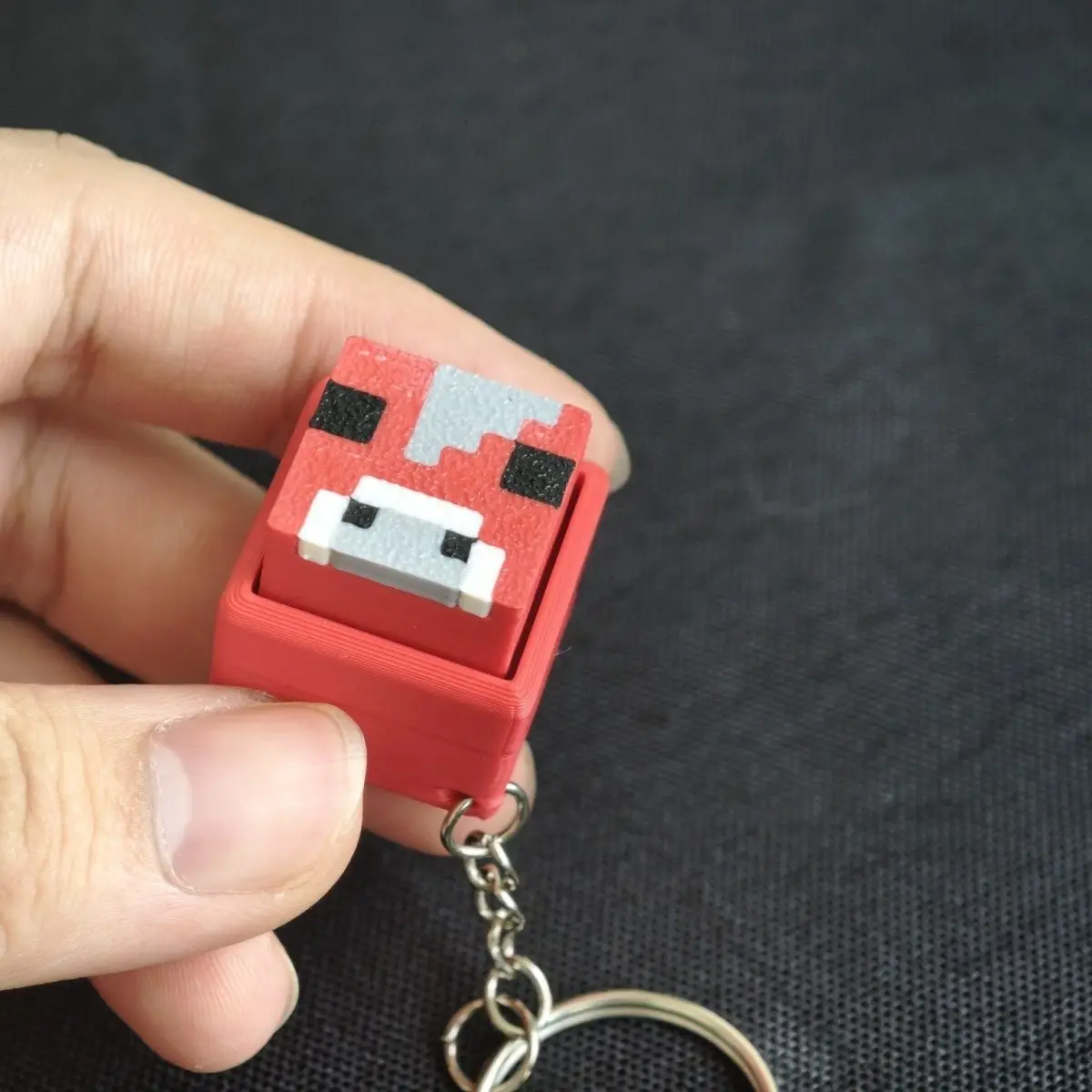 Mine Craft Keyboard Clicker Fidget Toy Super Stress Relief Fingertip Clicker Toy Portable Clicker Keychain Gifts for Adults
