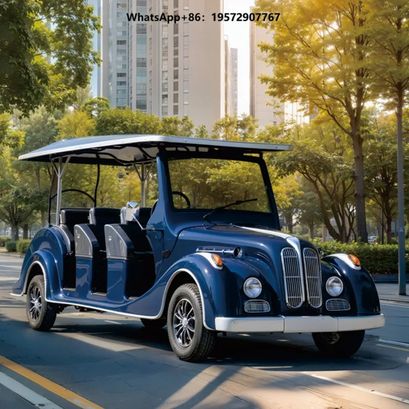 Vintage Classic Electric Sightseeing Car with Good Quality and Antique Safety Sightseeing Golf Cart