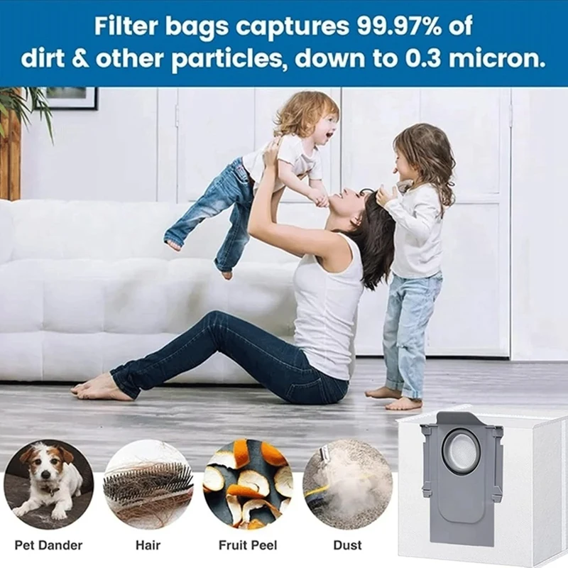 Мешки для пылесоса Roborock Q5 Q5 + Q7 Q7 + Q7 Max Q7 Max + S7 Maxv Ultra S8 + S8 Pro, 18 шт./упаковка