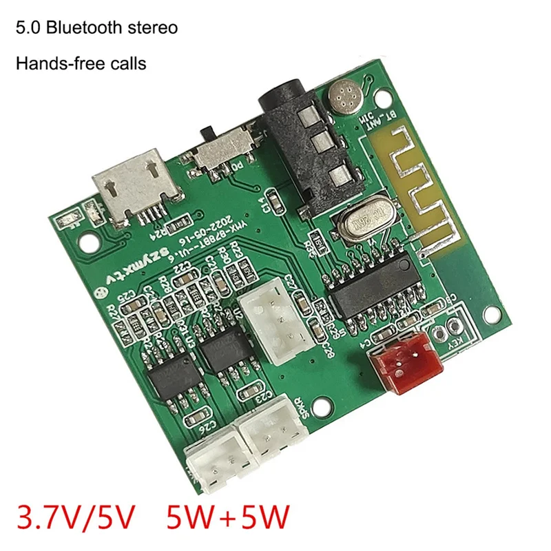 New Product Multifunction 5.2 BT Module 5V 5W+5Wtws Power Amplifier Board 3.5Aux Wireless PCBA Board