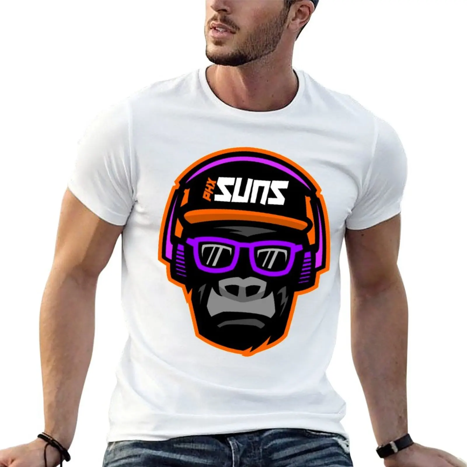 

Suns Jammin Gorilla T-Shirt t shirt man casual man t shirt heavy cotton cotton tshirt 100% T-shirt