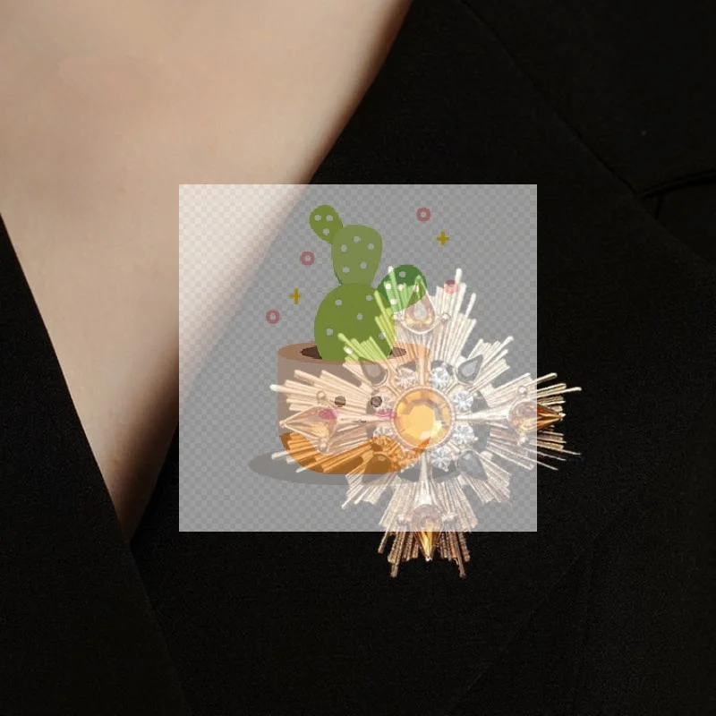 القرون الوسطى خمر الغربية العتيقة بروش الصليب خمر ضوء النجوم كريستال دبوس المرأة معطف الملابس والمجوهرات والاكسسوارات الهدايا