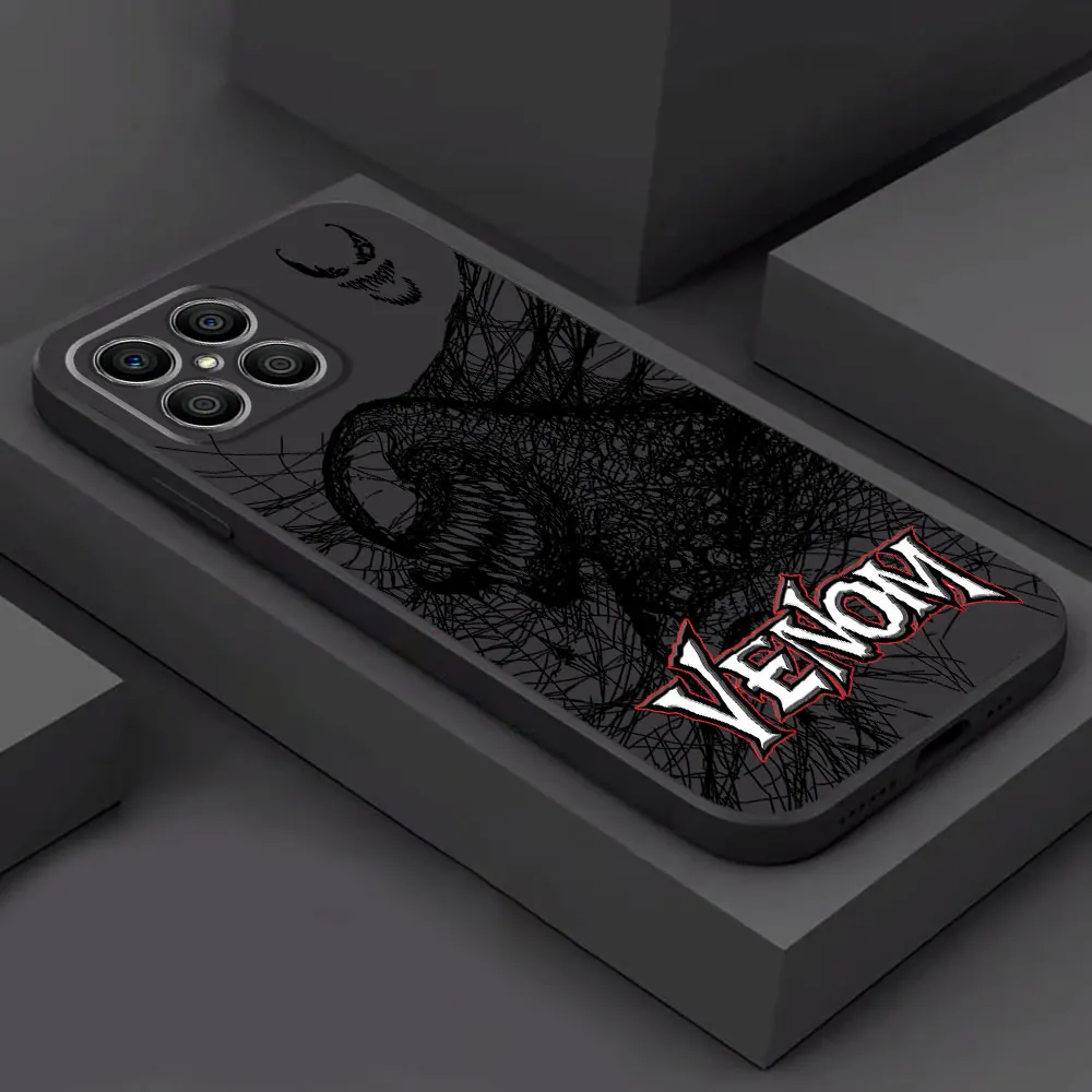 Marve Venom l SpiderMan Case for Honor 70 X9a X8 X8a 90 Pro X6a X7 X6 8X Magic5 Lite Magic5 Capa Matte Cover Black Soft