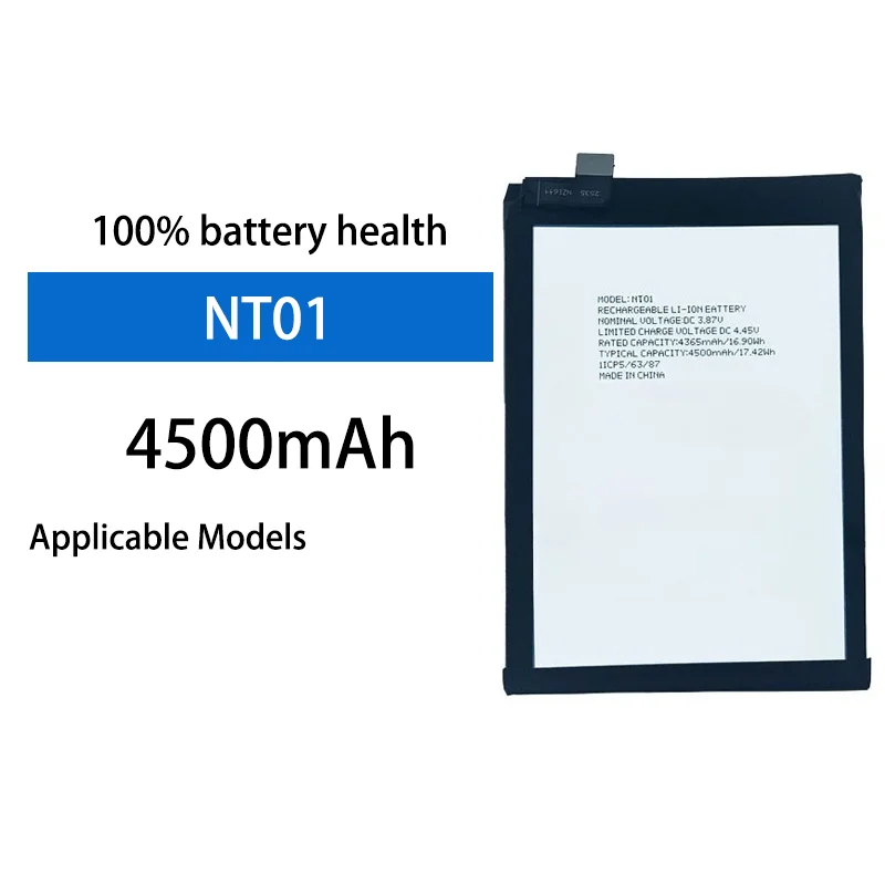 4500mAh 3.87V High Capacity Rechargeable Battery For Nothing Phone 1 NT01 Internal Replacement Battery