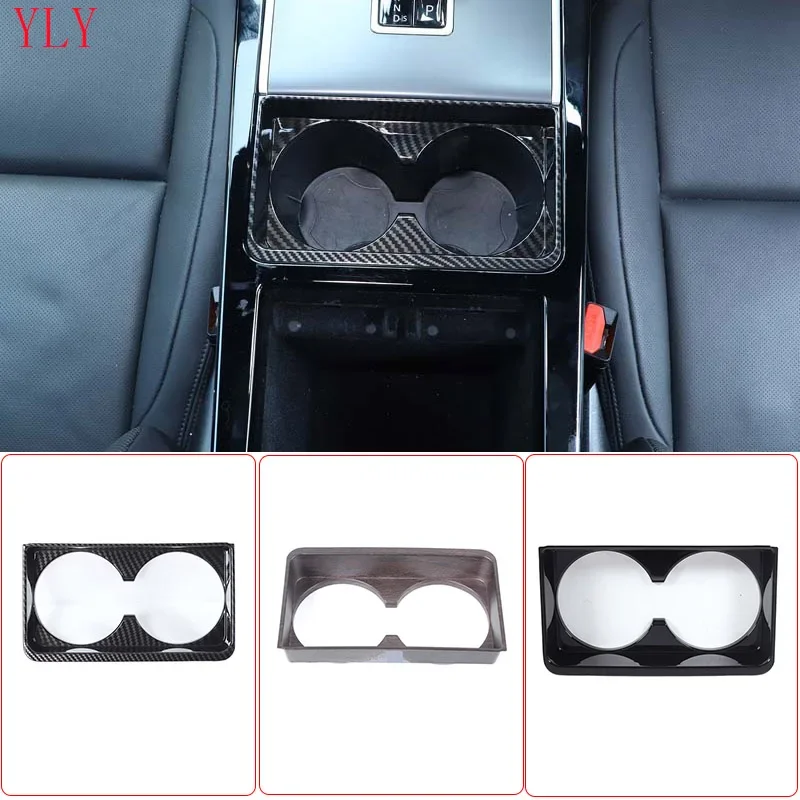 For Land Rover Range Rover Velar Evoque 2024+ ABS carbon fiber car central control water cup frame sticker interior accessories
