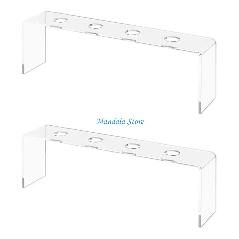 

U2JC Pack Of 2 Acrylic Wine Bottle Stopper Display Holders Clear Storage Rack For Kitchen Home Bar Countertop Organizers
