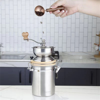 Large Capacity 304 Stainless Steel Outdoor Small Hand Grinder For Home Use  Portable Kitchen Coffee Bean Spice Grinder Tool