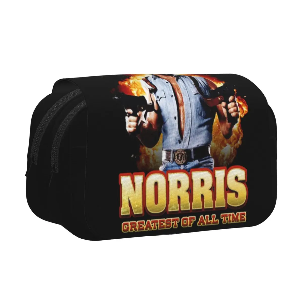 Chuck Norris Greatest Of All Time Essential Pencil Cases Pen Leather Large Capacity Pen Box Pencil Bag for Studen Gifts