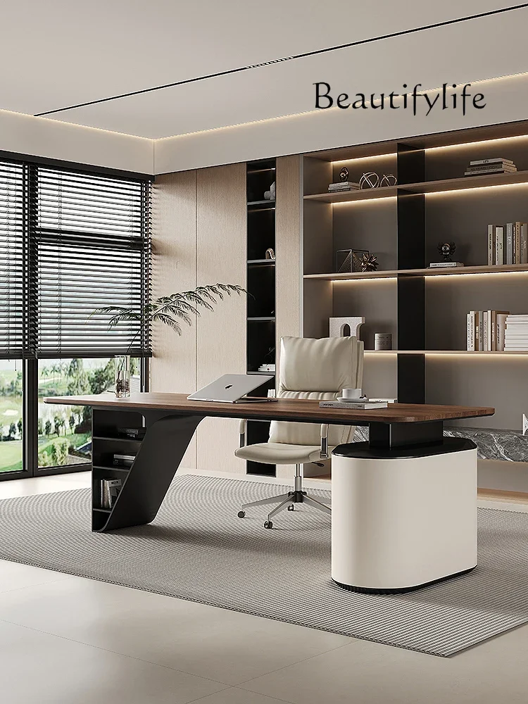 Modern Simple Retro Style Desk Home Writing Desk Designer High-End Office Computer Desk