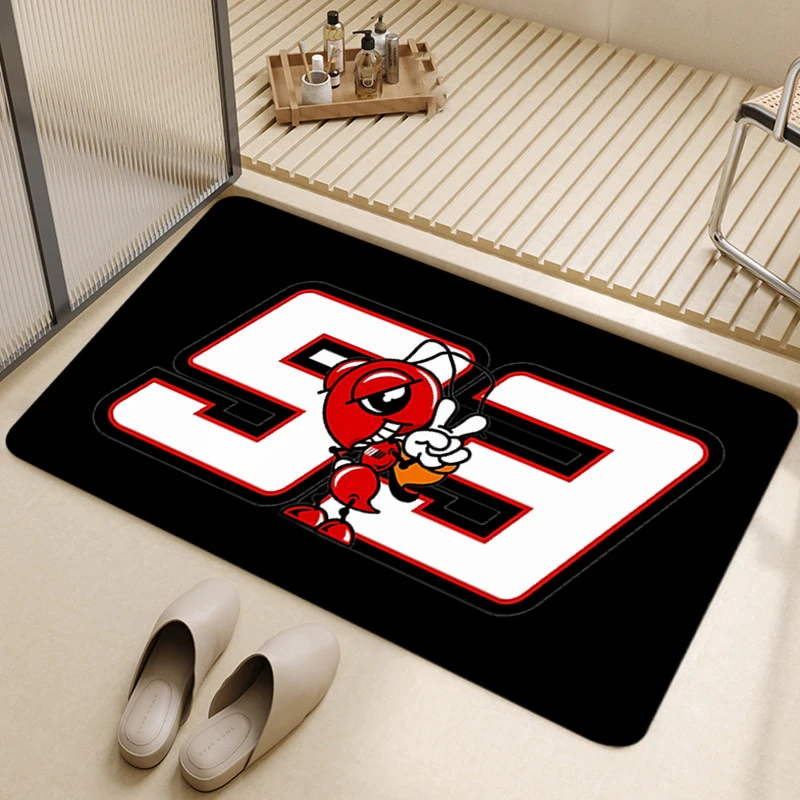 Alfombra Interior para suelo, felpudo de entrada Marc B-Marquez, antideslizante, de 93 pies, rectangular, para cocina, dormitorio, mesita de noche, decoración del hogar