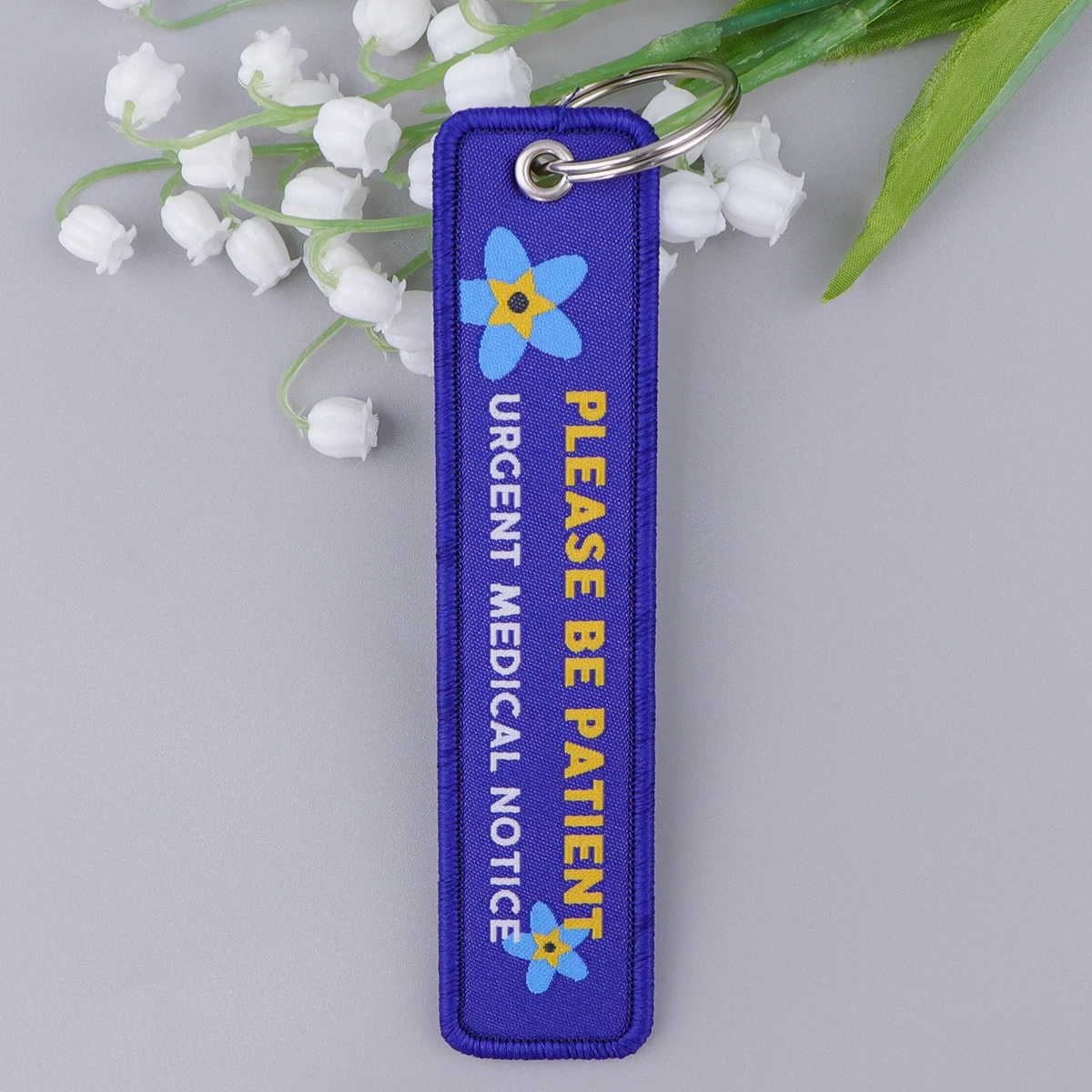 Quote Serises Embroidered Key Cool Man Key Tags Keychain for Car Motorcycles Keyring Holder Jewelry Accessories Gifts for Friend