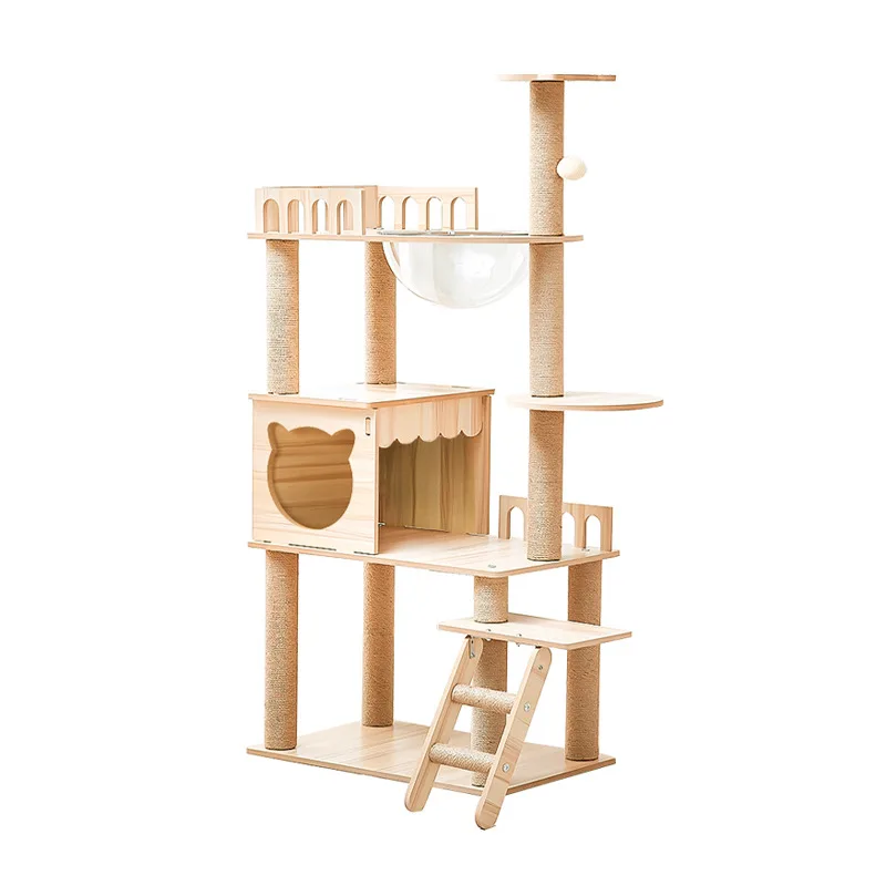 Cat Tree, Multi-Level Cat House, Space Capsule, Scratching Post, Clawing Column, Durable, Safe, Pet Supplies for Cats