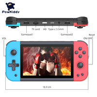 2023 Powkiddy X51 Original 5.0-inch IPS 800*480 Screen Retro Handheld Linux Game Console Dual Joystick Support HD TV Out Gaming