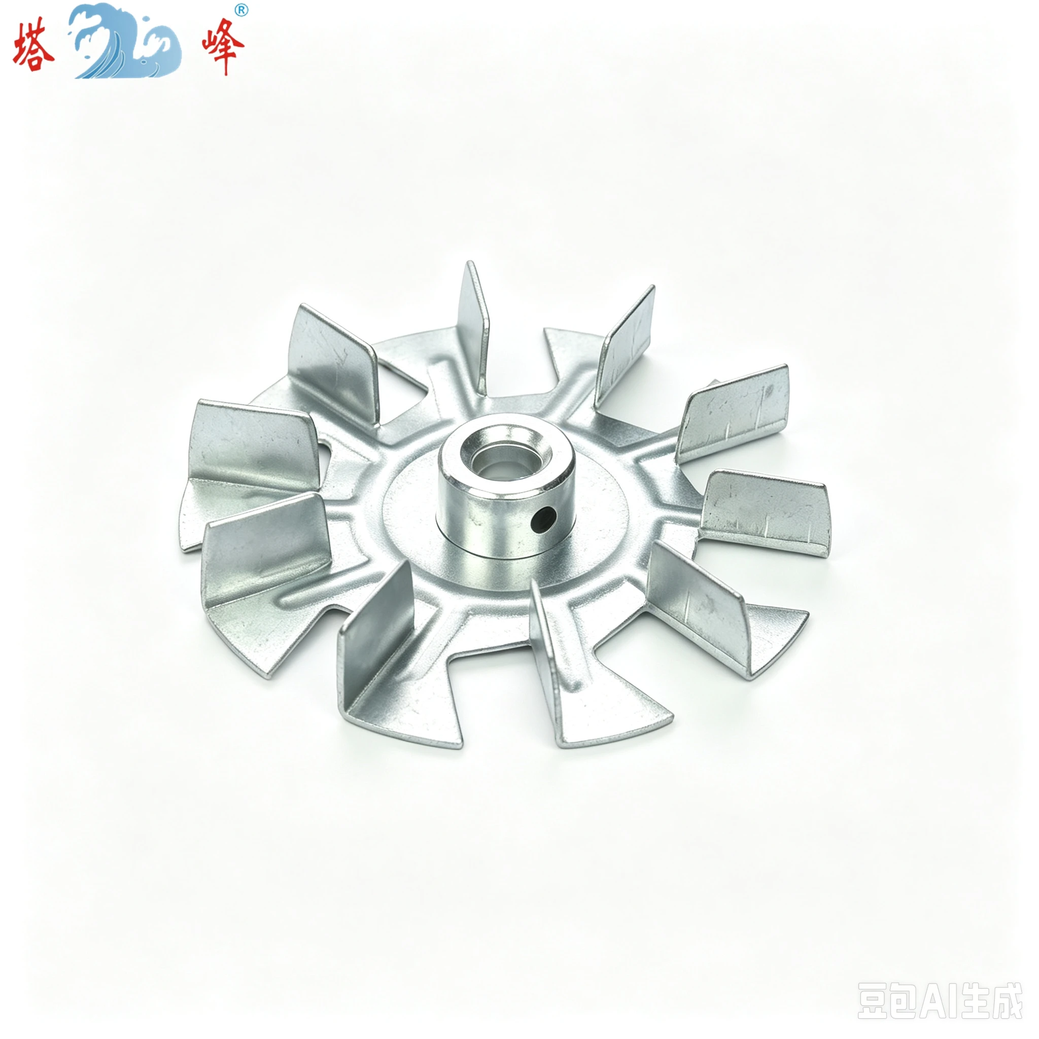 Metal Cooling Fan Blade High Temperature Resistant Motor Fan Impeller, Spare Part for Commercial Equi