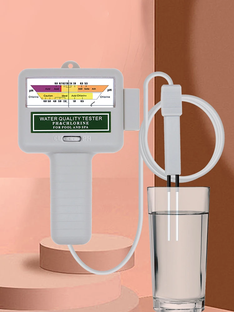 2 في 1 مراقبة المياه PH الكلور متر المحمولة المياه الكلور تستر عالية الدقة سهلة الاستخدام سبا حمامات السباحة مدقق #4