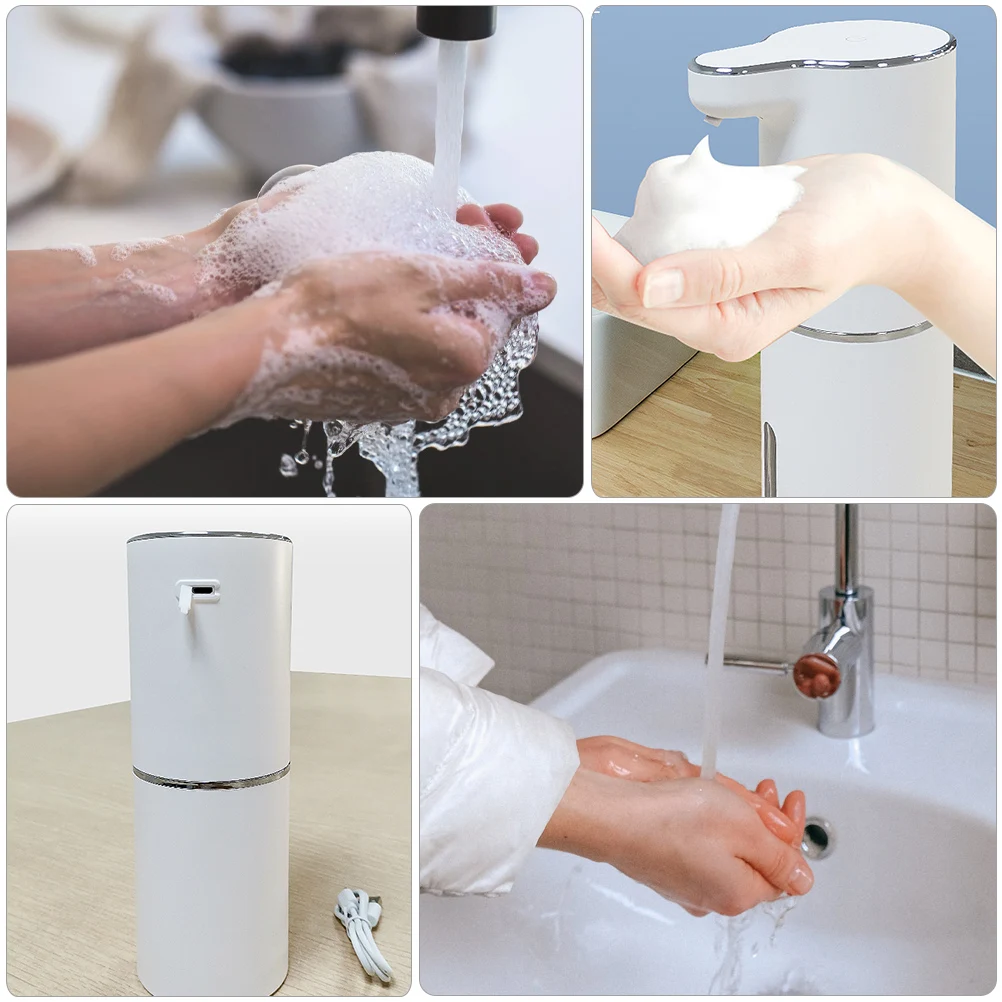 

Automatic Soap Dispenser USB Portable Infrared Sensor Plastic Lotion Bottle Home Office Restaurant H Foaming