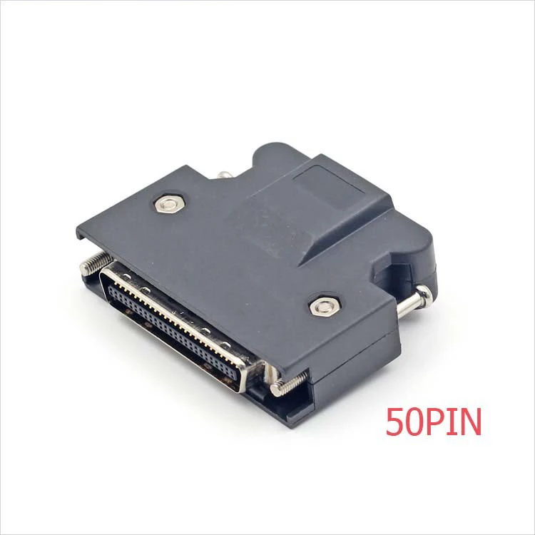 10pcs SCSI MDR Connector 50 pin CN1 10150-3000PE/10350-52A0-008  3M SCSI CN Connector Cable Wire Solder Type Shell