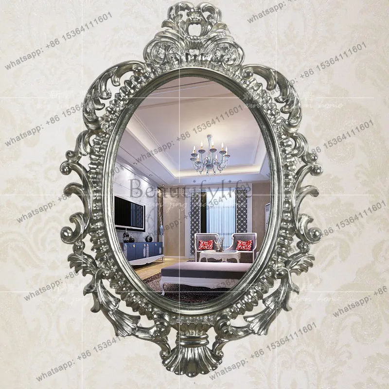 European carved bathroom bathroom bathroom mirror bedroom plain vanity mirror
