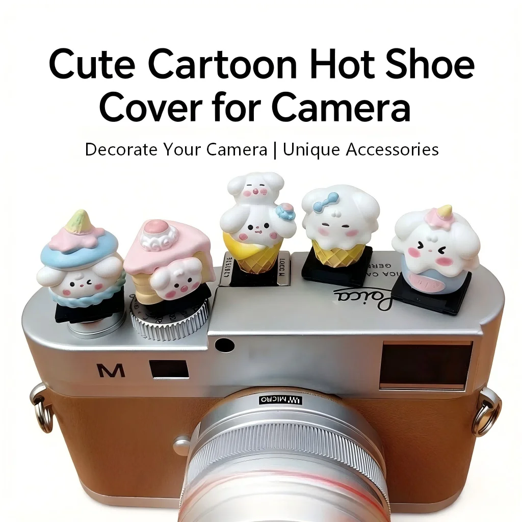 DIY Cartoon Series Dustproof Hot Shoe Cover,Universal Camera Hot Shoe Cap Flash Protector for Sony Canon Fuji Nikon Leica Pentax