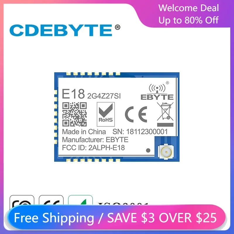 

E18-2G4Z27SI Zigbee CC2530 PA CC2592 2,4 ГГц 500 МВт IoT uhf беспроводной трансивер 27 дБм 2,4 ГГц модуль передатчика и приемника