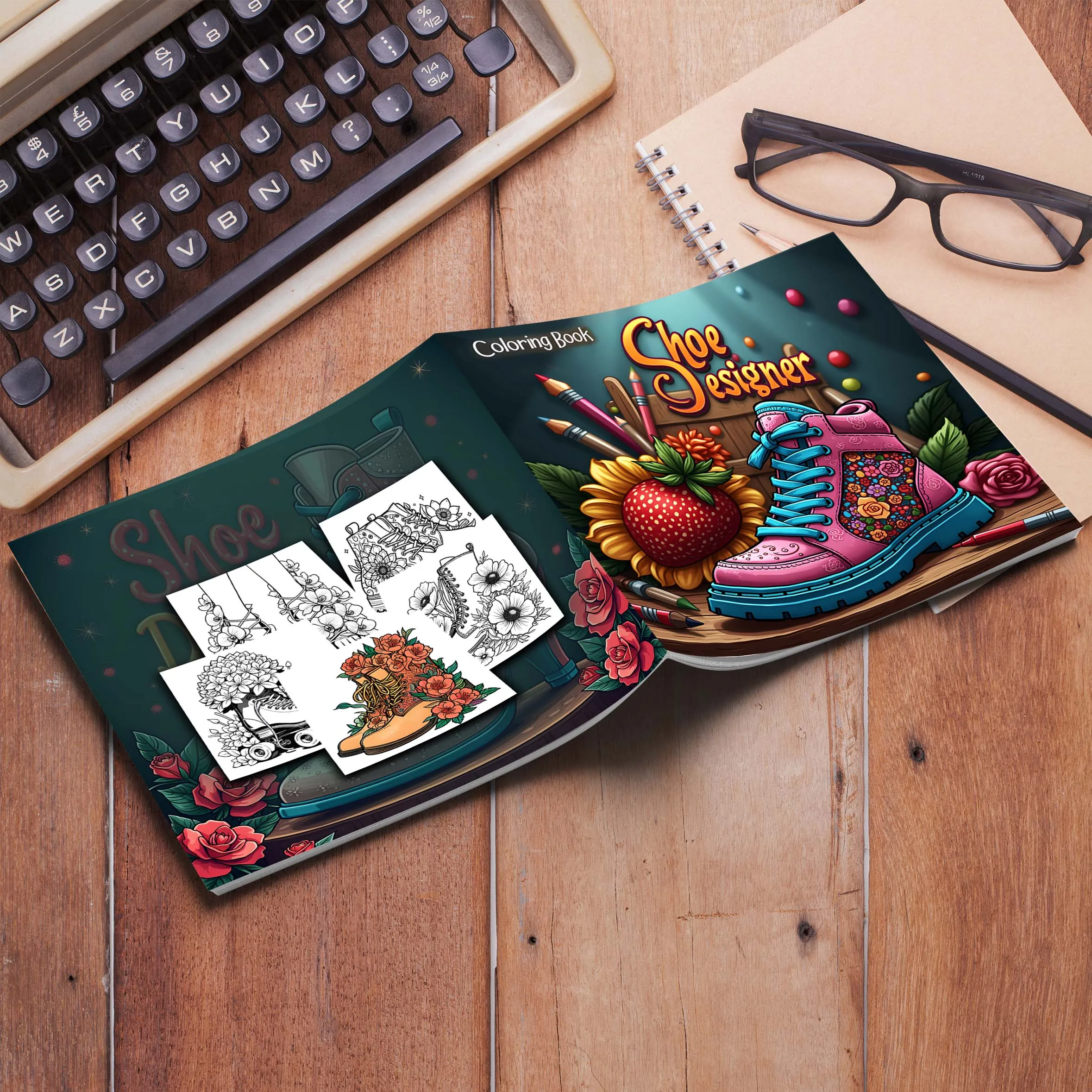 1pc 24 Page Creative Cartoon Coloring Book Educational Relaxation Gift Graffiti Painting Book Doodles Book Adult Children