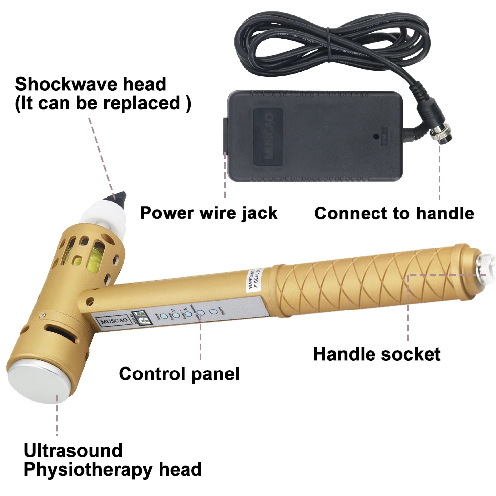 Shockwave Therapy Machine Ultrasound Physiotherapy For ED Treatment Pain Relieve 3 In 1  Chiropractic Tool