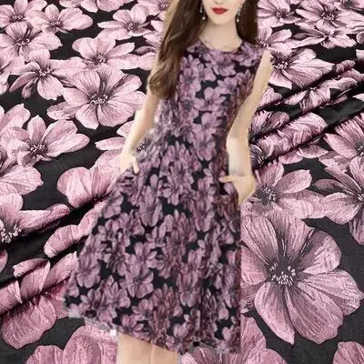 

Европейская трехмерная тисненая жаккардовая парчовая ткань с тиснением, весна-осень для платья, ветровой одежды, материал одежды