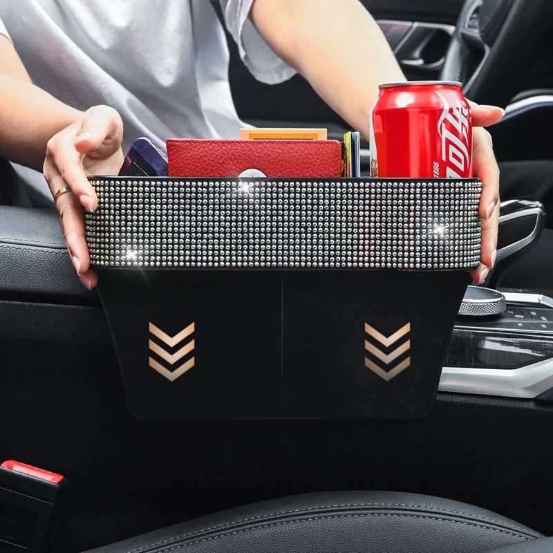 

Universal Car Seat Gap Organizer Middle Box Fashion Woman Girl Auto Storage Center Console Document Interior Multifunctional Cup