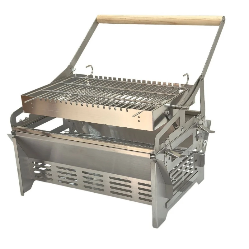 304 Stainless Steel Removable Flip Household Charcoal Grill Outdoor Grill Fish Fast Delivery