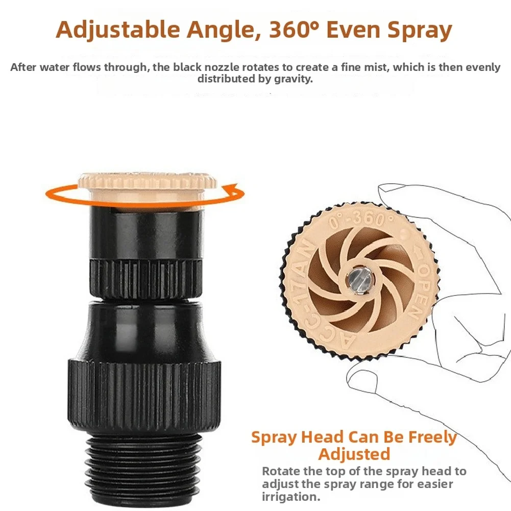 Garden Sprinkler 360degree Rotation Irrigation Watering System Automatic Agriculture Lawn Farm Greenhouse Plant Watering Sprinkl