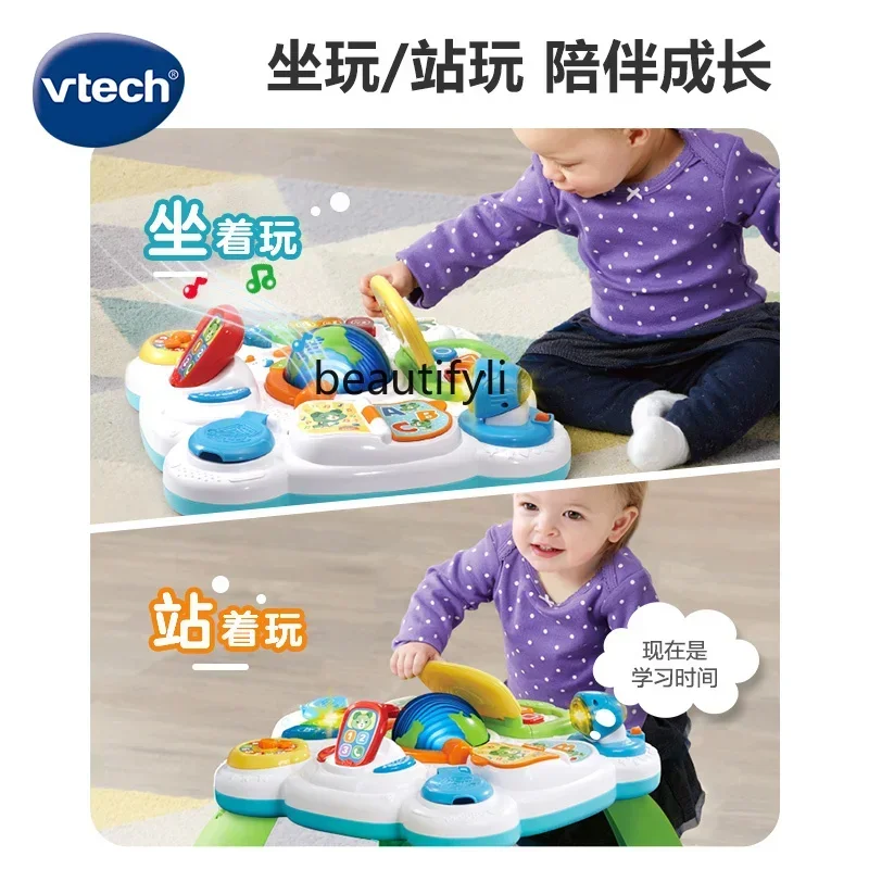 

Bilingual exploration study table baby workbench learning panel baby early education game table small computer table