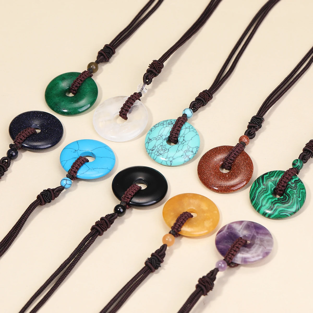 الرجال قلادة الأحجار الكريمة الطبيعية قلادة قلادة الصين عقدة قابل للتعديل أفضل هدية مجوهرات الثقافة الصينية بيع المصنع مباشرة