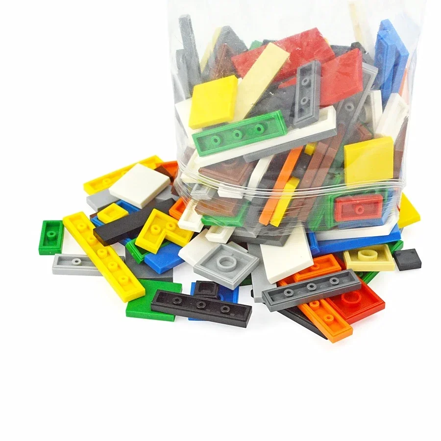 DIY Model Smooth Thin Building Blocks 150PCS Multicolour Toy Parts Bulk Figures Flat Tile Educational Children Toys Gift Leduo