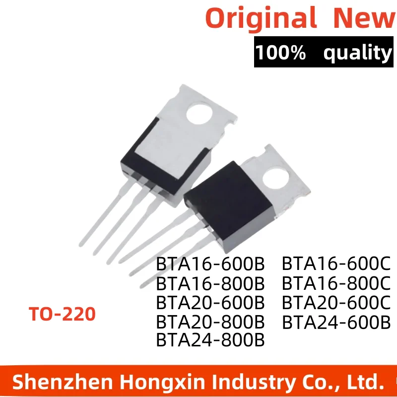 

10pcs BTA16 BTA20 BTA24-600B-600C-800B-800C thyristor direct insertion TO-220
