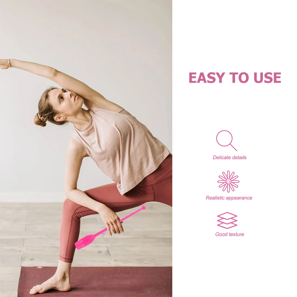 

2Pcs Rhythmic Gymnastics Stick Plastic Durable Artistic Calisthenics Pole for Dance Fitness Training Twirling Sports