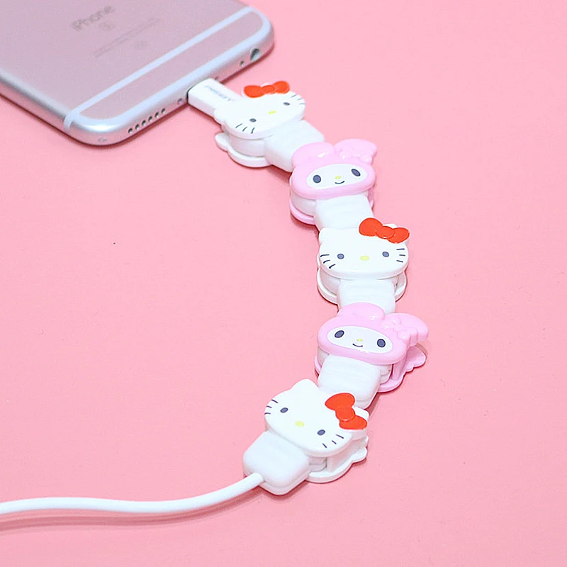 Sanrios HelloKittys Protector for IPhone / IPad 18W/20W Charger Case Mymelody Cinnamoroll Cable Protector Data Line Accessories