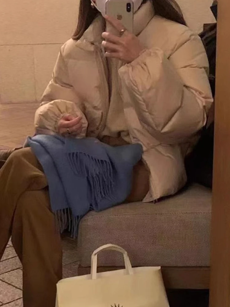 

Lerobe Women's ort Casual down Jaet Puffer Coat Goose Feather Stand Collar Spring New Sle Korean Sle Commute Sle