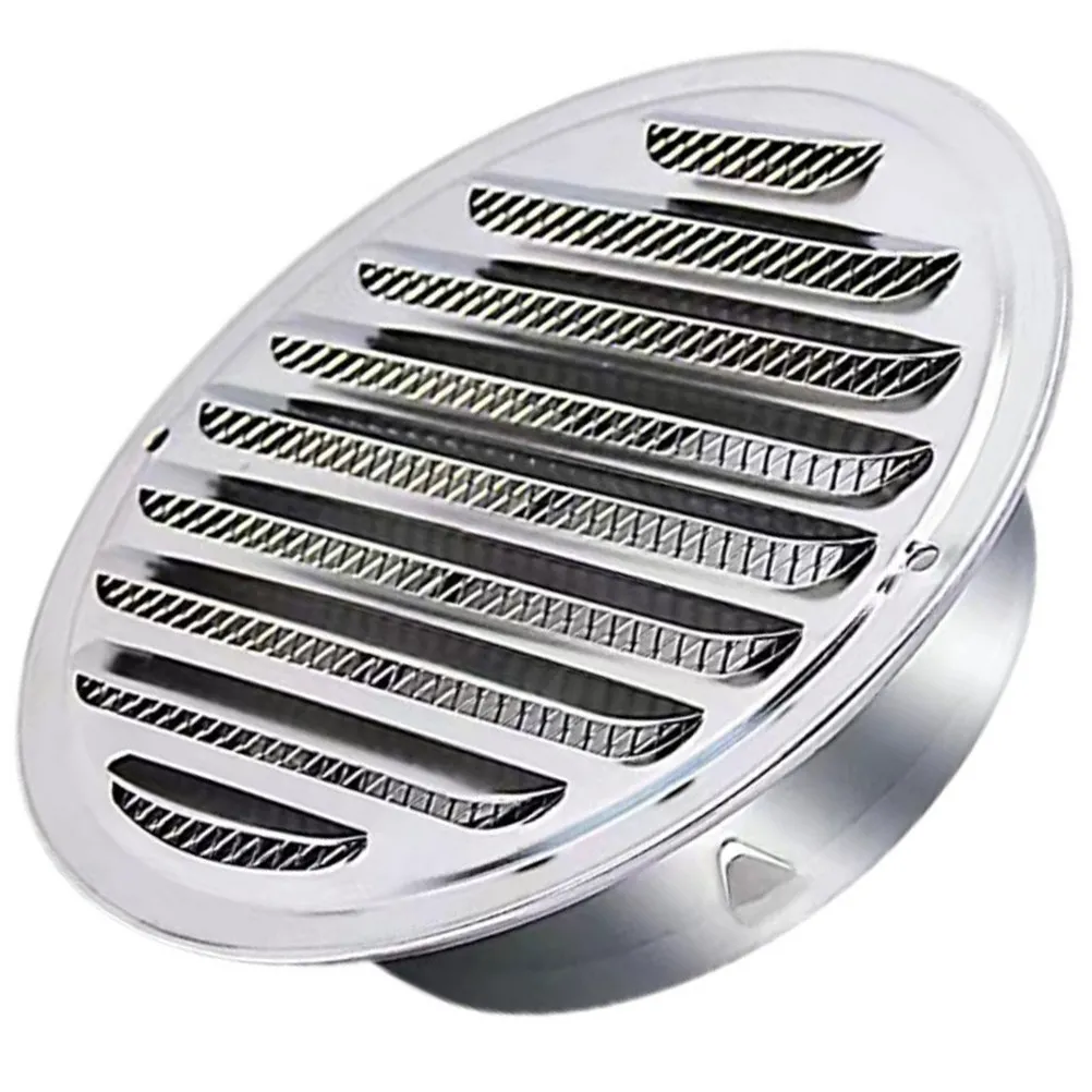 Stainless Steel Air Vent Protector Rainproof Louvered Round Hood Exhaust Vent Cover Dryer Chimney Cap Windproof Hood Ventilation
