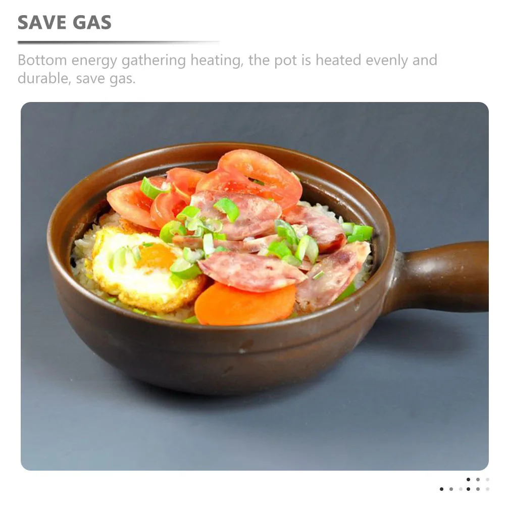 

Smooth Lithium Ceramic Pot Heat Resistant Side Handle Kitchen Casserole Pot for Soup Rice Braised Chicken Cooking