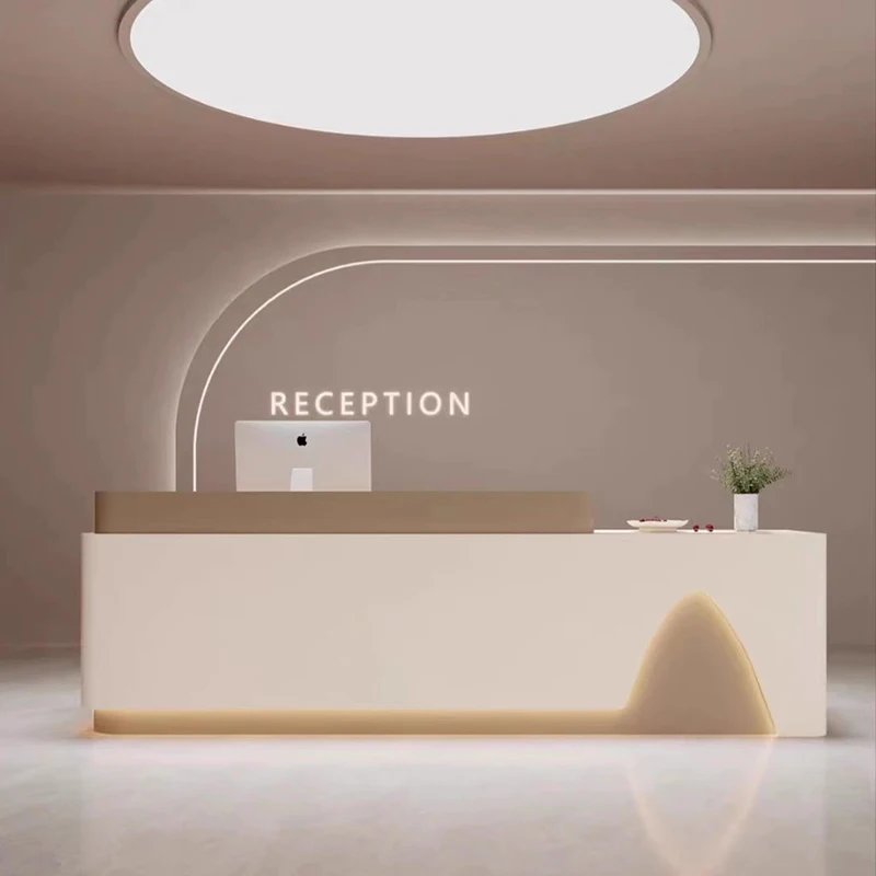 Consable Reception Desks Computer European Office Garden Cashier Table Modern Service Recepcion Mostrador Beauty Salon Furniture