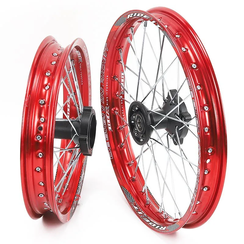 Motorcycle Wheel Hub Aluminum Alloy 14-17 inch Front Rear Rims Wheel Rims Black Hub For KLX CRF Kayo BSE Off-road Motorcycle Hub