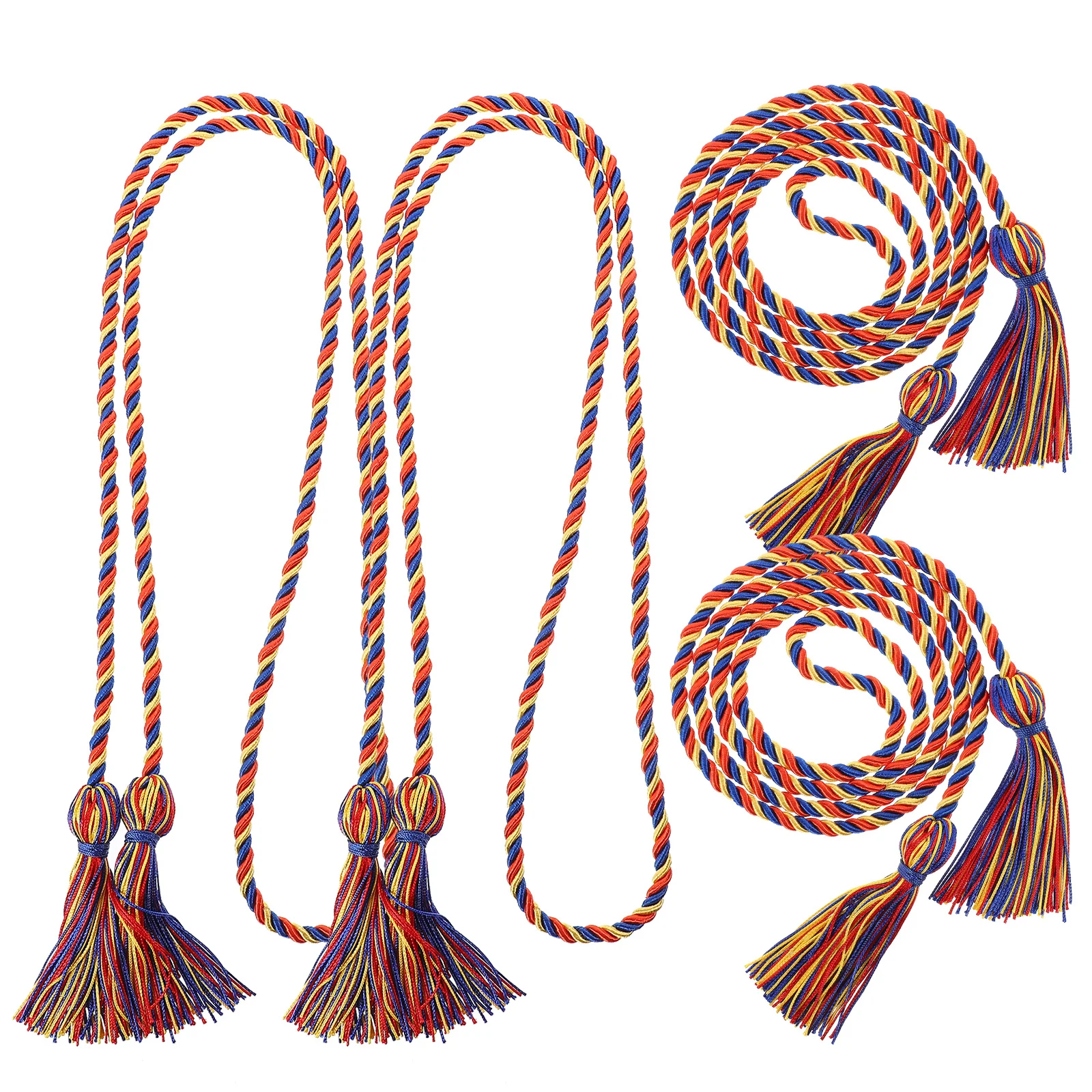 

4Pcs Graduation Honor Cord Polyester Braided Tassel for Gown Ceremony Decoration Graduation Party Supplies Braided Honor Cord